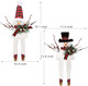 Lulu Home Set of 2 Christmas Snowman Ornaments for Table Mantel Desk Fireplace Home Holiday Decor (Red and Black)