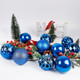 Lulu Home Christmas Ball Ornaments, 20 Ct Pre-Strung Xmas Tree Decorations, Holiday Hanging Balls Blue 3.15"