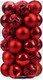 41ct Christmas Balls Shatterproof Hanging Decorations Set for Xmas Tree Garland Ornaments (Red, 2.36''/60mm)