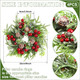 Lyrow 4 Pcs Christmas Candle Rings Wreath Norfolk Pine Garland Red Berry Pinecones Wreaths Artificial Berries Snowy Pine Garland Candle Ring Holder for Christmas Wedding Home Table Centerpiece