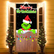 Christmas Door Cover, Christmas Door Covers for Front Door Banner Decoration, Fabric Funny Christmas Covering Banner for Home Wall Window Indoor Outdoor Decor Holiday Xmas Party Supplies