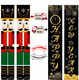 3 Pcs Christmas Decor Nutcracker Outdoor Reversible Banner & Small Xmas Wreath Hanging Sign Decor& Year Reversible Banner Door Sign for Years Eve Party Supplies,Hanging Merry Christmas Happy 3 Pcs Christmas Decor Nutcracker Outdoor Reversible Banner & Small Xmas Wreath Hanging Sign Decor& Year Reversible Banner Door Sign for Years Eve Party Supplies,Hanging Merry Christmas Happy