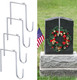MADHOLLY Christmas Headstone Wreath Hanger, Adjustable Cemetery Headstones Wreath Holder, Durable Aluminum Gravestone Wreath Stand for Christmas Grave Decoration (6.1-11in)