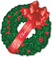 Merry Christmas Wreath Magnet by Magnet America Is 6.5" x 6" Made for Vehicles and Refrigerators