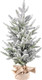 3FT Flocked Christmas Tree, Premium Xmas Tree with 496 PE&PVC Mixed Branch Tips, Unlit Premium Fir Christmas Tree for Home, Office, Party Decoration, White