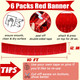 6 Pack 10 Feet Foil Fringe Garland Metallic Tinsel Banner Wall Hanging Curtain Streamers Backdrop for Parade Floats Bachelorette Wedding Birthday Party Thanksgiving Christmas Decorations(Red)