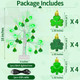 St Patricks Day Decorations, 18 Inches 24 LED Lighted Birch Tree Tabletop Decoration with 12 PCS Glitter Shamrock Ornaments, USB Battery Operated Lucky Tree Decor for St Patricks Day Irish Party