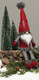 Gnome with Embroidered Tree Wired Hat, Wood Nose, White Beard, Arms and Floppy Legs, 18 Inches - Christmas Decoration