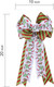 Large Red Green Gillter Stripes Christmas Bow 20x10 Inch Candy Elf Leg Ribbon With Snowdrift Wreath Bows for Outside Tree Topper Bow Garland Home Indoor Outdoor Party Decor(Christmas)