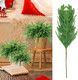6 Pcs Real Touch Norfolk Pine Branches 25" Artificial Norfolk Pine Stems Christmas Greenery Plants Green Pine Picks Faux Evergreen Branches for Vase DIY Christmas Tree Wreath Garland Home Decorations