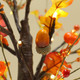 2 Pack 24 Inch Lighted Maple Trees with Pumpkins & Acorns - 24 LED Battery-Powered Fall Decorations for Home, Perfect for Thanksgiving and Harvest Table Decor