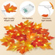 Fall String Lights Thanksgiving Decorations: 6 Pack Maple Leaf Garland with Lights Total 60ft 120 LED Orange Bulbs Battery Operated Fall Decor for Home Indoor Outdoor Room Autumn Harvest Halloween