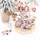 100-Pack Various Shatterproof Christmas Balls, Christmas Decorative Ball Ornaments for Xmas Tree- Rose Gold