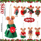 Mumufy 8 Pcs Christmas Felt Mice Ornaments Xmas Vintage Wool Felt Mouse Hanging Decor Green Red Felt Animal Crafts Handcraft Cute Christmas Tree Wreath Decorations for Home Party Supplies