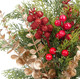 23 Pcs Christmas Artificial Pine Branches with Red Berry Stems, 14" Christmas Tree Branches, Christmas Artificial Flowers for Christmas Tree Wreath Garland DIY Crafts Holiday Home Decoration