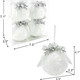 Nature Vibe Set of 4 Faux Fur White Christmas Ornaments in Box,Christmas Balls with Silver Accent as Christmas Tree Decorations or Winter Wonderland Decorations Nature Vibe Set of 4 Faux Fur White Christmas Ornaments in Box,Christmas Balls with Silver Accent as Christmas Tree Decorations or Winter Wonderland Decorations
