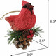 Nature Vibe Sisal Cardinal Christmas Ornaments Set of 6,Natural Red Bird Ornaments for Christmas Tree Decorations,Realistic Woodland Animals Figurines as Rustic Christmas Decor