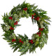 Nearly Natural 24in. Cedar, Eucalyptus and Berries Artificial Christmas Wreath