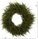 Nearly Natural 24in. Cedar Wreath – Lush, Lifelike Greenery, Durable and Long-Lasting, Perfect for Entryways, Year-Round Use