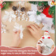 56 Pcs Christmas Tree Decorations, Christmas Ornaments Set with Poinsettias Artificial Christmas Flowers, Berry Branches and Pine Cones, Christmas Decor for Tree/Wreath/Garland(White)