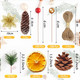 247Pcs Christmas Pine Cones Bulk Berry Pine Branch Set, Wiht Dried Orange Slices for DIY Crafts Home Decorations Xmas Tree Tag