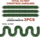 55 Feet Christmas Garland - 3 Stands Artificial Evergreen Garland Soft Greenery Garland Set for DIY Christmas Decoration, Non-Lit Indoor Outdoor Garlands for Stair Railing/Mantle/Holiday/Party Decor