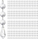 Nuogo 100 Pcs Christmas Hanging Crystals for Centerpieces Hanging Crystal Beads Chandelier Clear Crystal Garland Ornament Pendants Crystal Beads for Christmas Tree Wedding Party Home DIY Decoration