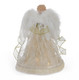 LED Angel Christmas Treetop Figurine with String Lights for Holiday Ornament or Indoor Home Table top Decor.12-Inch