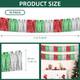 10 Pack 10 Feet Christmas Foil Fringe Garland Red Silver Green Fringe Garland for Christmas Party Decorations Christmas Parade Float Fringe Tinsel Fringe Banner for Birthday Party Year Decor
