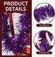 100 Feet Purple Tinsel Garland Christmas Foil Tinsel Garland Decoration Metallic Banner Wall Hanging Tinsel Streamers Garland for Christmas Tree Birthday Party Decorations (3.54" x 100', Purple)