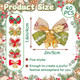 40 Pcs Christmas Bows with Bells,Xmas Wreath Bow Bells Craft Decorations,Christmas Tree Bowknot Hanging Ornament Xmas for Holiday Party Supplies,Xmas Decor Accessories