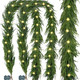 Pre-Lit Christmas Garland Decorations,72 FT Faux Led Norfolk Pine Garland Artificial Realistic, Real Touch Greenery Christmas Pine Garland for Mantle Table Front Door Indoor Outdoor Holiday Decor