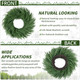 24 inch Norfolk Pine Wreath, Realistic Christmas Wreath for Front Door,Artificial Real Touch Green Wreath Greenery for Door Wall Windows Mantle Outdoor Christmas Decoration