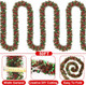 50FT Christmas Tinsel Garland, Green Red Tinsel Garland for Christmas Tree Green Red Tinsel Hanging for Indoor and Outdoor Disco Party Supplies Green Red Christmas Decorations