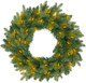 Christmas Wreath 20 Inches Small Green Prelit Front Door Window Wall Decorations Holiday Fireplace Mantel Indoor Outdoor Home Xmas Decor
