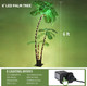 OUSHENG Lighted Palm Tree 6' 3.3' 2' Bar Outdoor Christmas Decorations Decor, Light Up LED Artificial Fake Trees Lights for Outside Patio Yard Pool Porch Deck Party Tropical