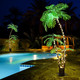 OUSHENG Lighted Palm Tree 6' 3.3' 2' Bar Outdoor Christmas Decorations Decor, Light Up LED Artificial Fake Trees Lights for Outside Patio Yard Pool Porch Deck Party Tropical