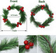 4pcs Christmas Candle Rings Wreaths Artificial Red Berries Greenery Pine Needles Garland Christmas Wreaths Candle Rings Holder for Wedding Christmas Table Centerpiece Home Dinner Table Decor