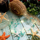 20 Feet Beach Decor Set Diamond Beaded Starfish Garland Christmas Decoration Natural Fish Net Coastal Beach Garland with White Starfish for Xmas Tree Wedding Supplies (Starfish and Light String)