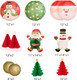 12Pc Gold Red Green Christmas Elf Paper Lantern Decoration Set, 3D Xmas Hat, Santa Claus, Snowman Tissue Paper Honeycomb, Indoor Outdoor Hanging Xmas Tree Star Garland Holiday Party Supply 12, 10, 8''
