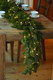 6FT Christmas Garland PARTY JOY Pine Garland with 9.8FT LED Lights String, Greenery Plant for Christmas Decorations Table Mantle Background Wall Room Outdoor Indoor Winter Decoration