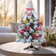 Small Christmas Tree - Mini Christmas Tree, Flocked Christmas Tree Small, Christmas Tree with Decorations, 2 Ft Christmas Tree, 24" Tabletop Christmas Tree