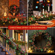 Christmas Garland with Lights, 60 LED 9.8 Ft Garland Pine Cones Red Berry String Light, 8 Modes Battery Operated Lighted with Remote&Timer for Mantle, Entryway, Christmas Home Decorations