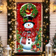 71 x 35 Inch Christmas Snowman Door Cover Banner - Festive Holiday Decorations, Large Front Door Porch Yard Sign Seasonal Backdrop for Wall Indoor Outdoor Xmas Photo Booth Props Winter Party Supplies