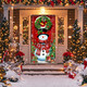 71 x 35 Inch Christmas Snowman Door Cover Banner - Festive Holiday Decorations, Large Front Door Porch Yard Sign Seasonal Backdrop for Wall Indoor Outdoor Xmas Photo Booth Props Winter Party Supplies