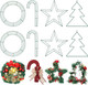 Pelopy 8 Pcs Christmas Wire Wreath Frames 12 Inch Christmas Tree Round Candy Cane and Pentagram Shaped Green Wreath Form Wreath Ring for Home Arts Crafts DIY Christmas Year Party Decor Pelopy 8 Pcs Christmas Wire Wreath Frames 12 Inch Christmas Tree Round Candy Cane and Pentagram Shaped Green Wreath Form Wreath Ring for Home Arts Crafts DIY Christmas Year Party Decor