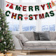 Merry Christmas Banner- Xmas Banners Bunting with Gingerbread Socks Signs, Red Green Paper Hanging Banner Felt Garland for Christmas Outdoor Indoor Home Mantle Fireplace Decor and Party Decorations