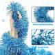 19.6ft Christmas Tinsel Garland, Light Blue Tinsel Garland, Metallic Garland for Xmas Tree, Party, Holiday, Birthday, Wedding, Year, Ceiling Hanging Decorations, Party Supplies, Winter Wonderland