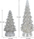 PHITRIC Christmas Decorations Indoor, 2 PCS Sparkling Glass Christmas Tree Table Decorations with LED Lights, Lighted Xmas Tree Decorations with Timer for Home Mantel Shelf Table Decor