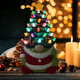 pinata Ceramic Christmas Tree Lighted, Christmas Gnome s for Women Men Kids, Light up Mantle Table Decor Christmas Decorations Indoor Green Gnome Table Centerpieces for Living Room